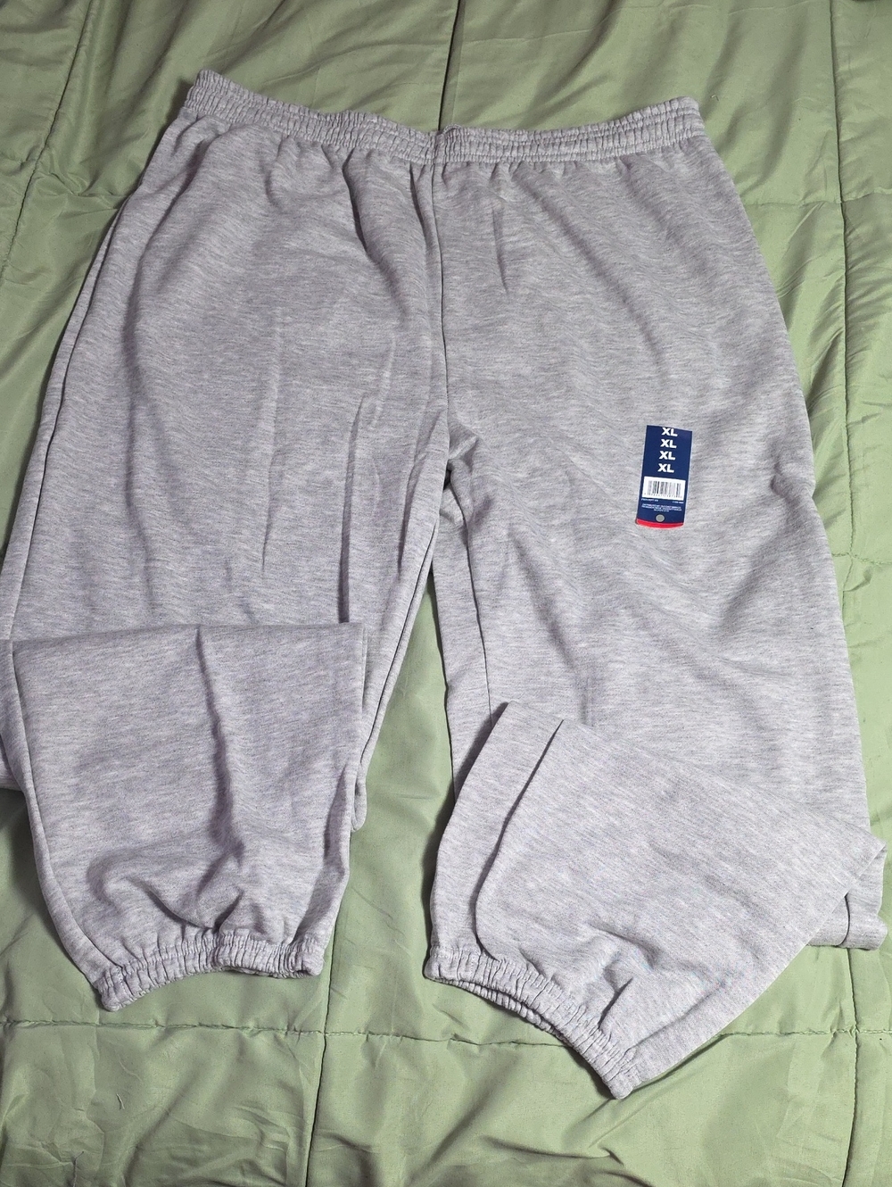 Men's Heather Gray Elastic Waist Jogger Sweatpants